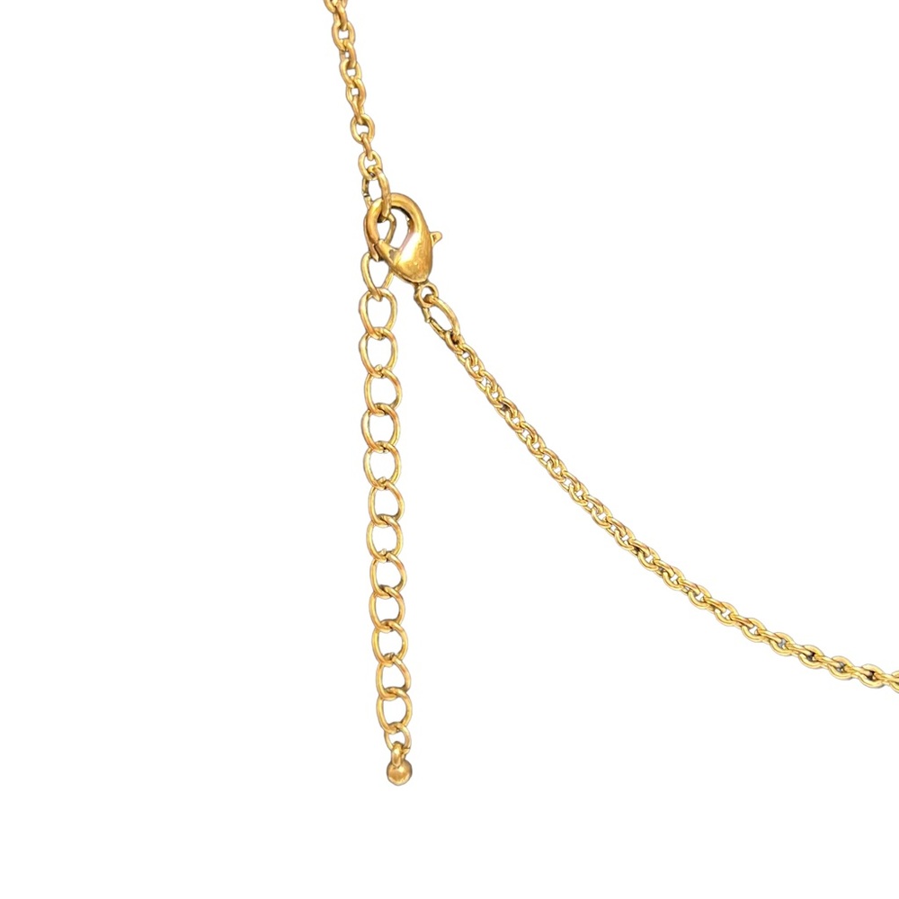 Tortoise Shell Rhinestone Pendant Statement Neckl… - image 6